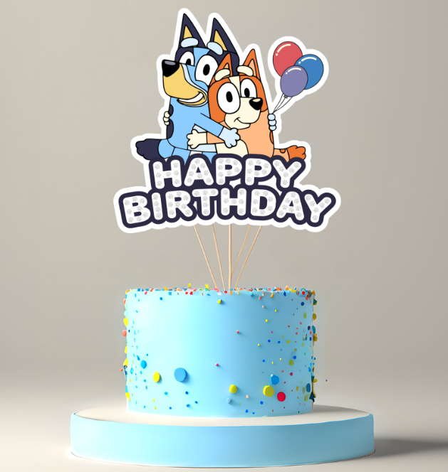 Bluey Birthday Cake Topper Party Decor